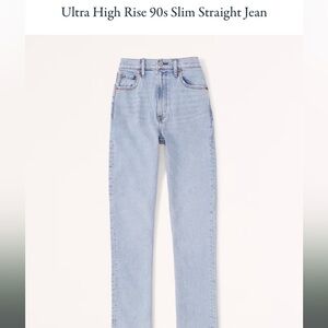 Abercrombie 90s slim straight ultra high rise jean